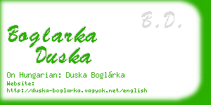 boglarka duska business card